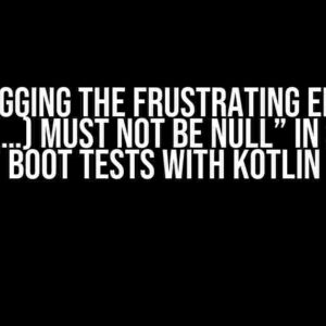 Debugging the Frustrating Error: “save(…) must not be null” in Spring Boot Tests with Kotlin