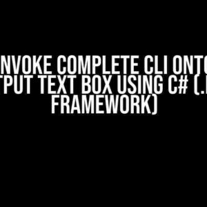 How to Invoke Complete CLI onto the GUI Output Text Box using C# (.NET Framework)